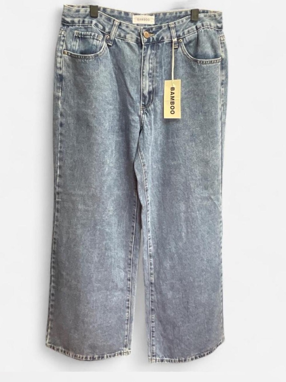 BAMBOO Light Wash Straight Leg Jeans